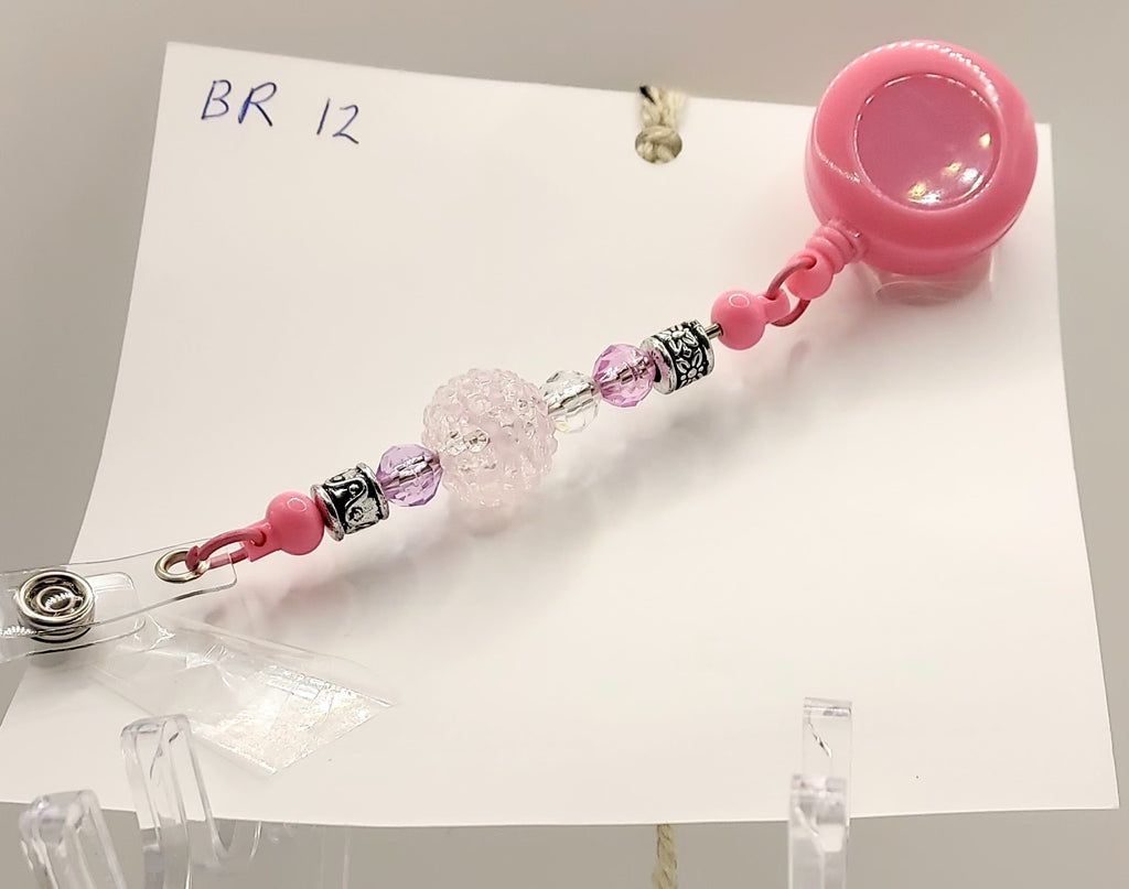 One of a Kind Pink Fidget Badge Reel