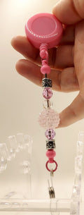 One of a Kind Pink Fidget Badge Reel