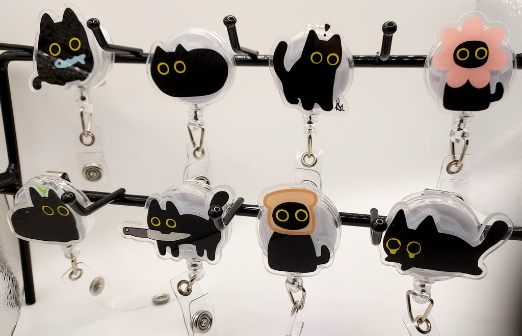 Funny Cat Badge Reel Purr-fect for Your Shift