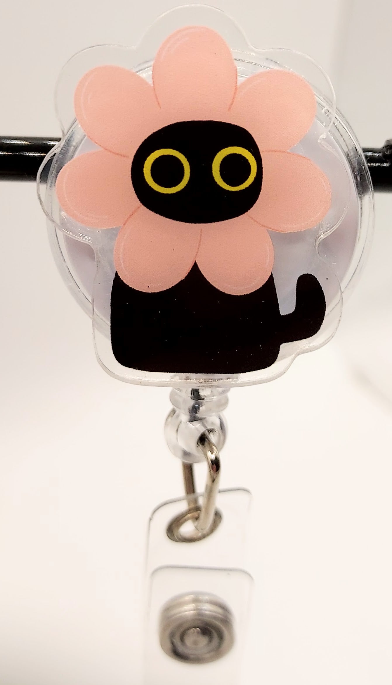 Funny Cat Badge Reel Purr-fect for Your Shift