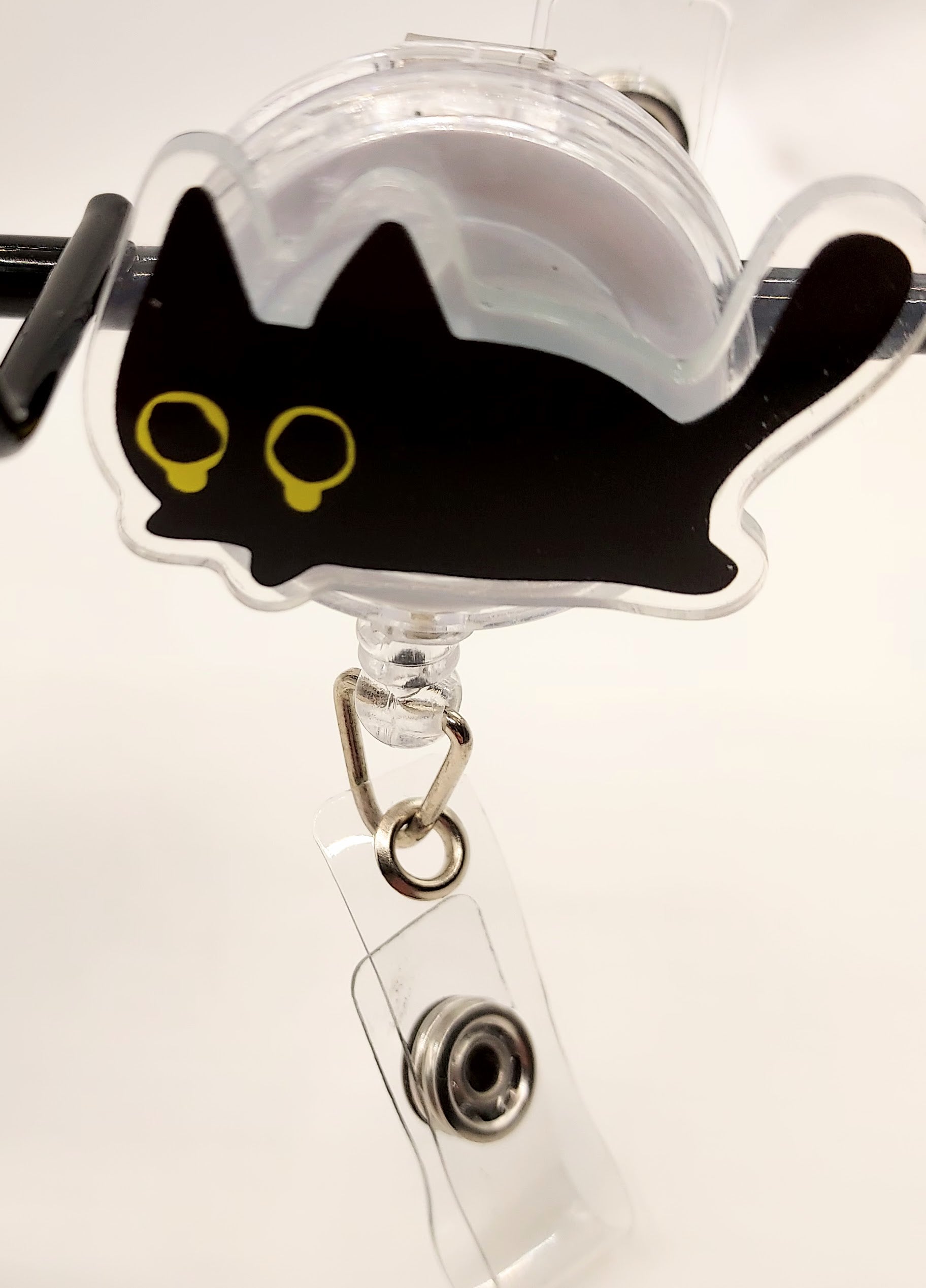 Funny Cat Badge Reel Purr-fect for Your Shift