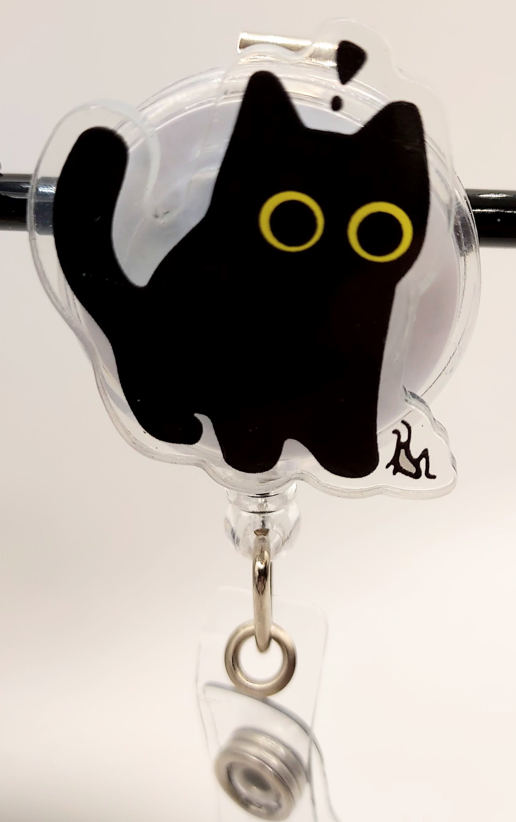 Funny Cat Badge Reel Purr-fect for Your Shift