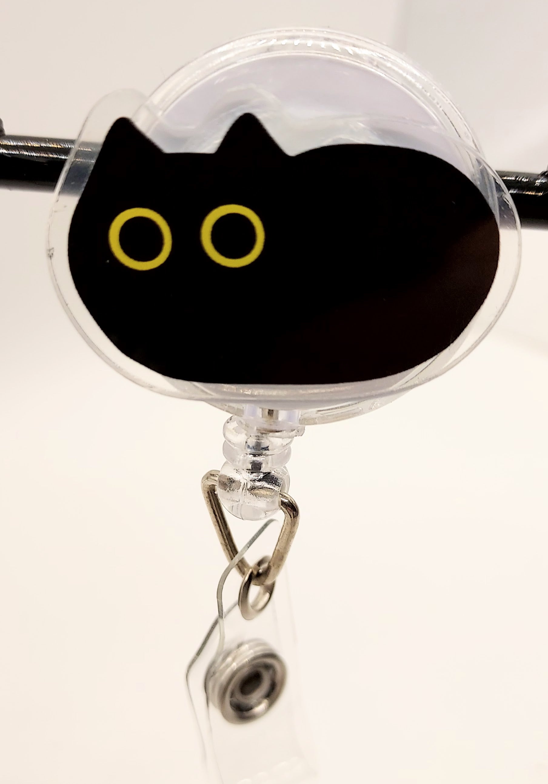 Funny Cat Badge Reel Purr-fect for Your Shift