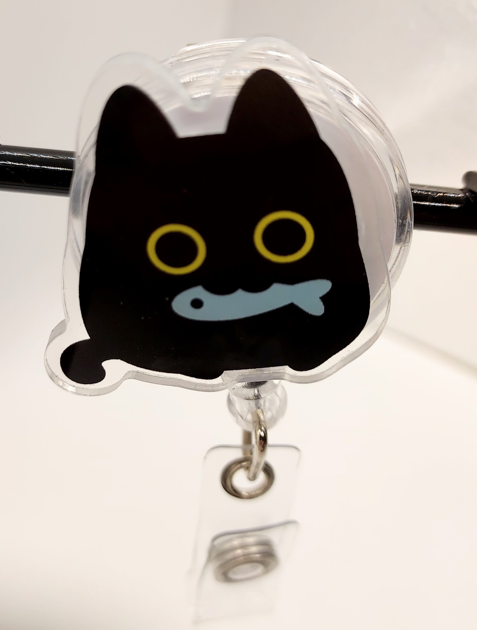 Funny Cat Badge Reel Purr-fect for Your Shift