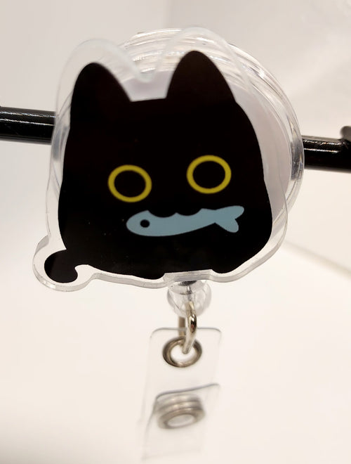 Funny Cat Badge Reel Purr-fect for Your Shift