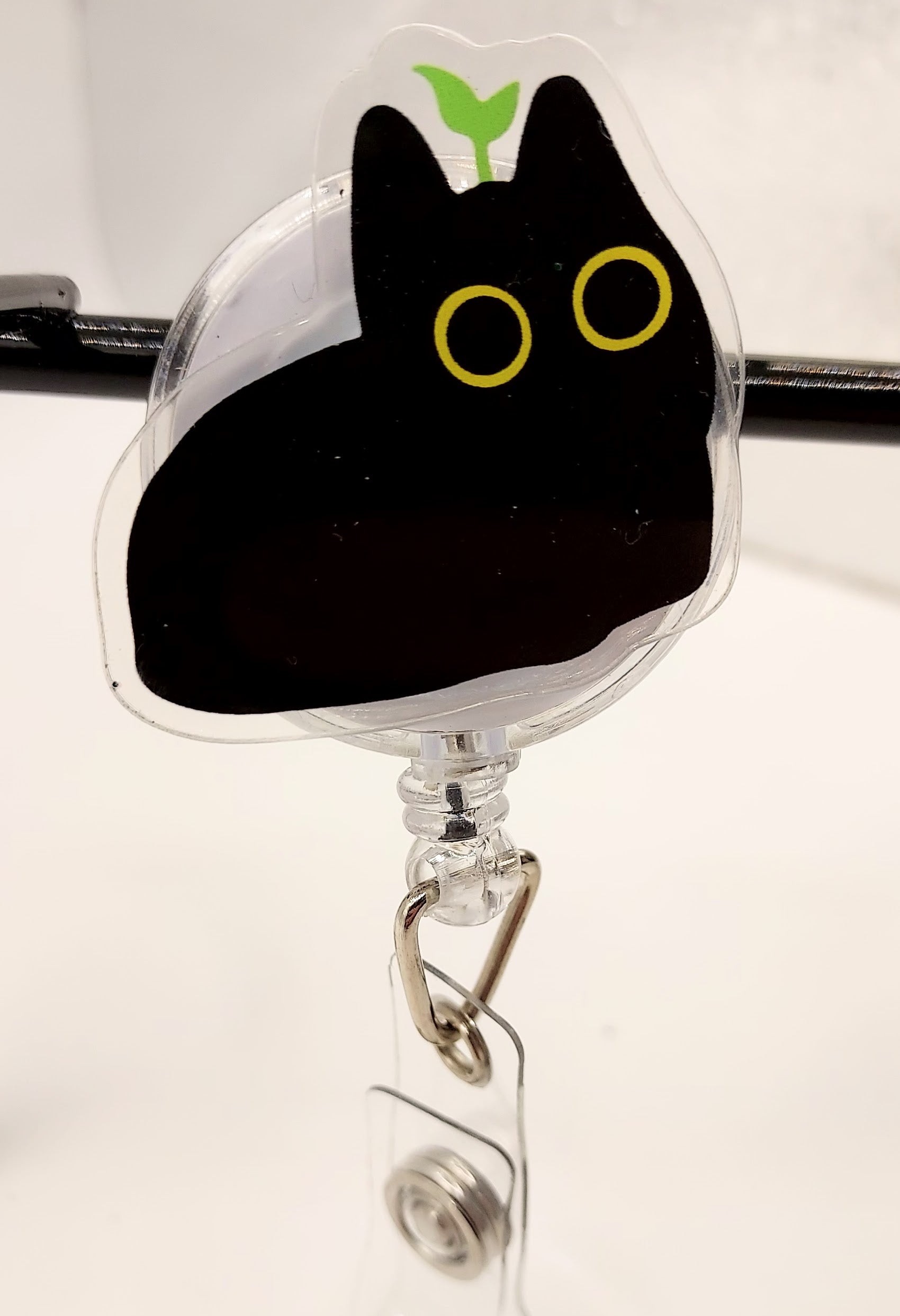 Funny Cat Badge Reel Purr-fect for Your Shift