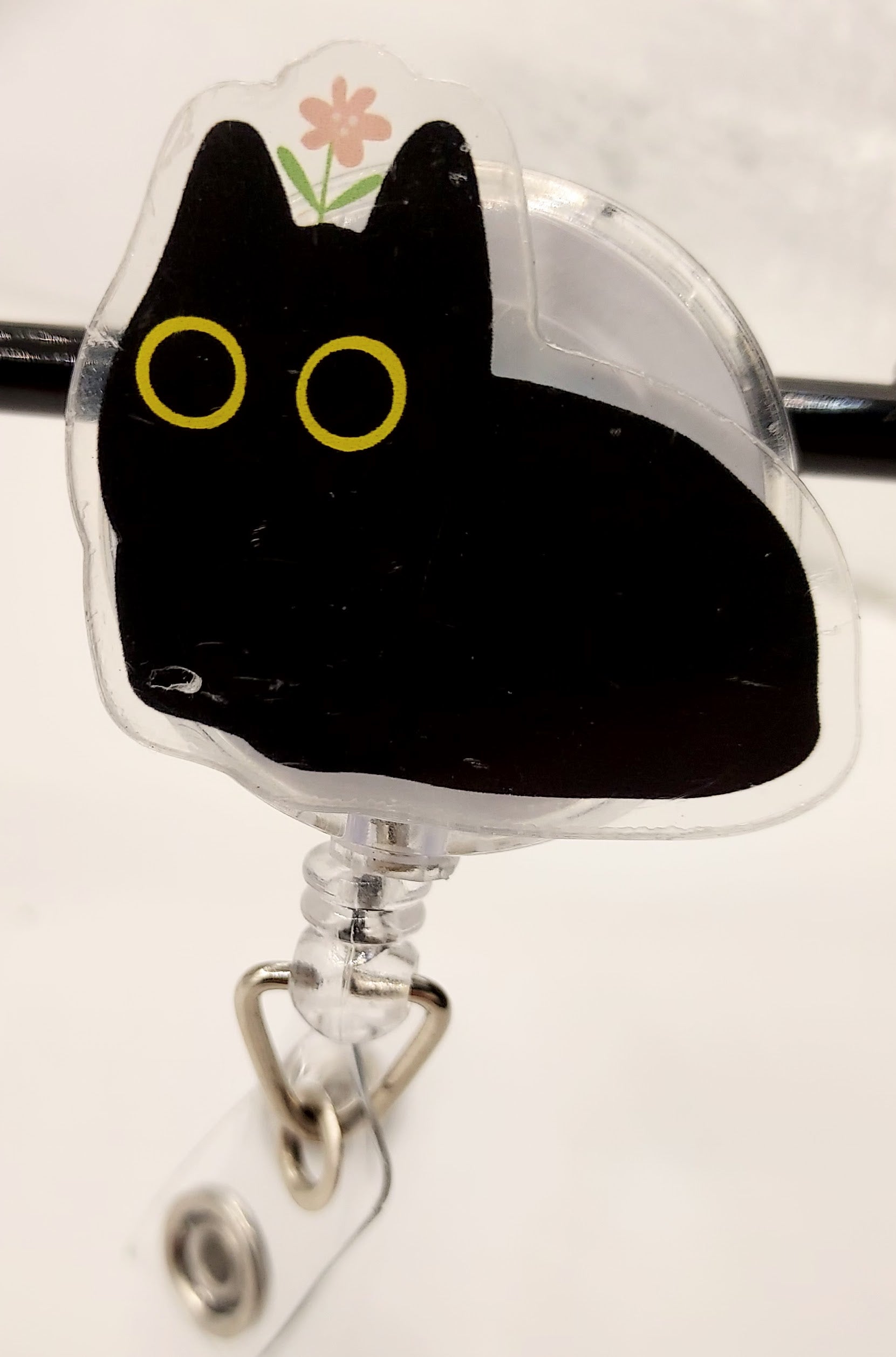 Funny Cat Badge Reel Purr-fect for Your Shift